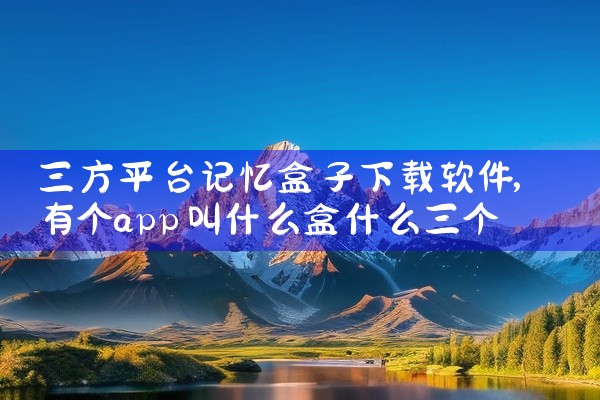 三方平台记忆盒子下载软件