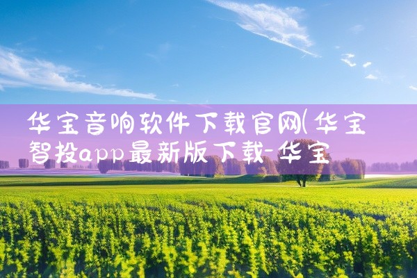 华宝音响软件下载官网